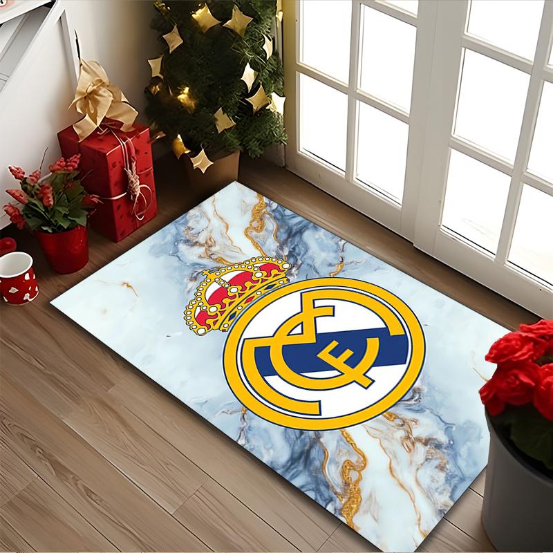 1pc Area Rug Appropriate for Office, Real Madrid Carpet, Versatile Printed Chair Rug, Durable Home Sofa Carpet
