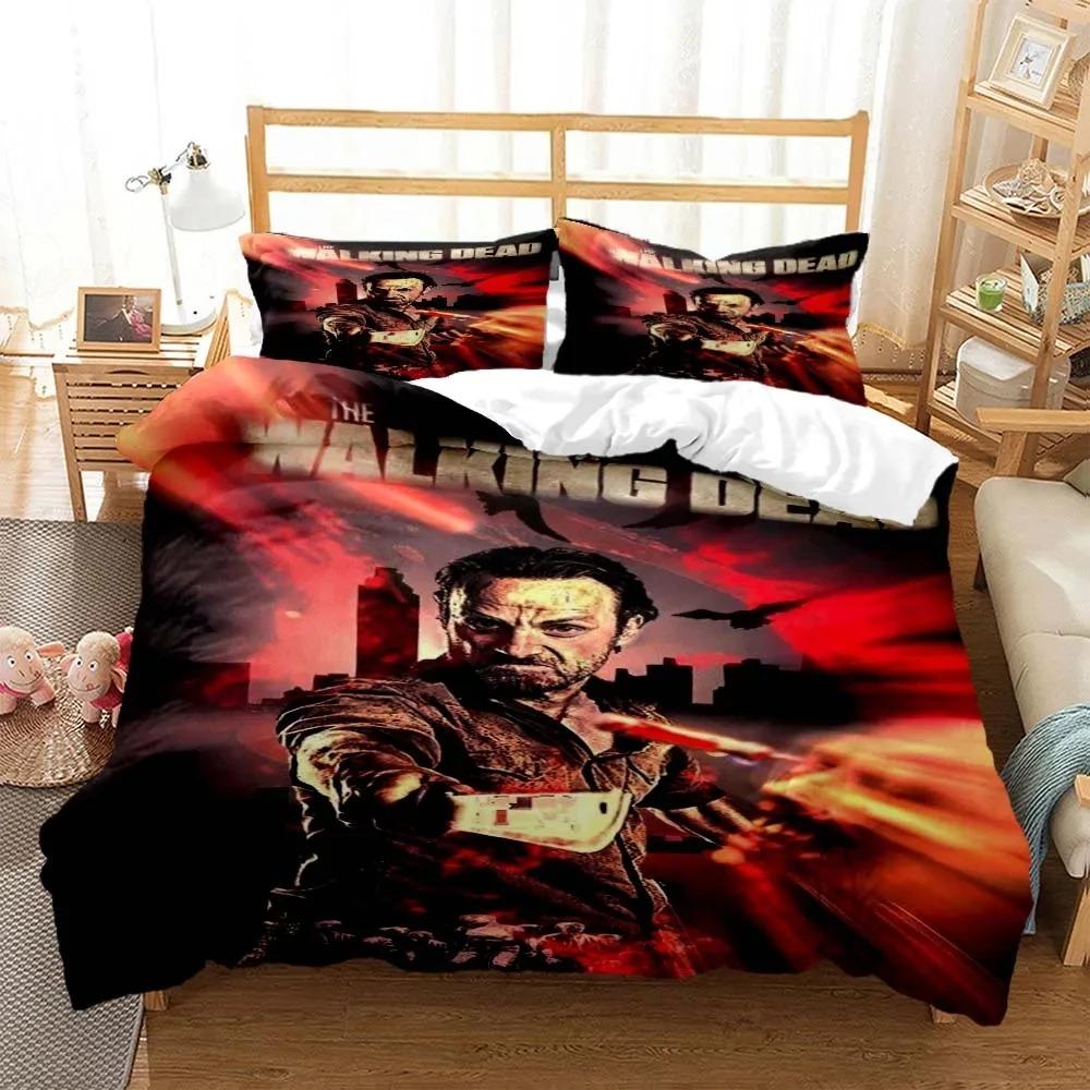 The Walking Dead Bedding Sets Exquisite Bed Supplies Set Horror Tv Anime Bed Comforter Set Bedding Set Birthday Gift