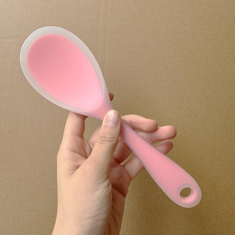 Food-Grade Silicone Rice Spoon, Heat-Resistant, Non-Scratch Serving Spoon