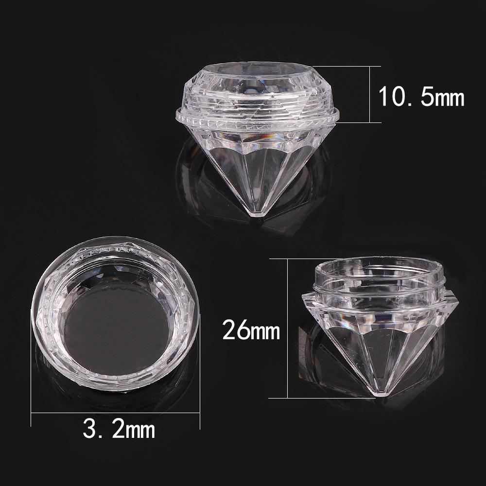 10/30 Piece Diamond Box Plastic Empty Nail Art Decoration Storage Box, Nail Glitter Rhinestone Jewelry Bead Accessory Container