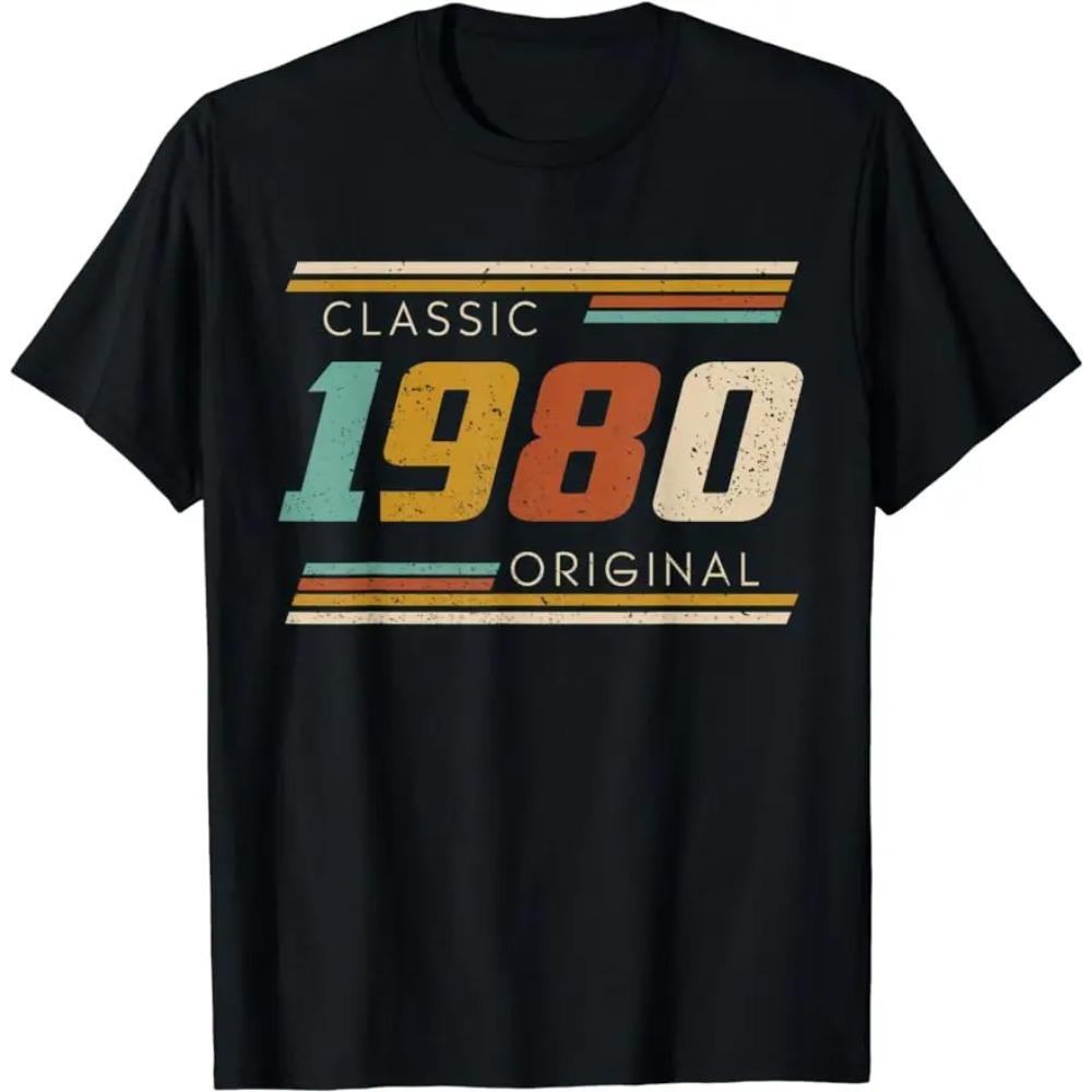 Men Vintage The Best Birthday Gifts Old 43th Birthday T Shirt Summer 43 Year Classic 1980 Limited Edition T-Shirt
