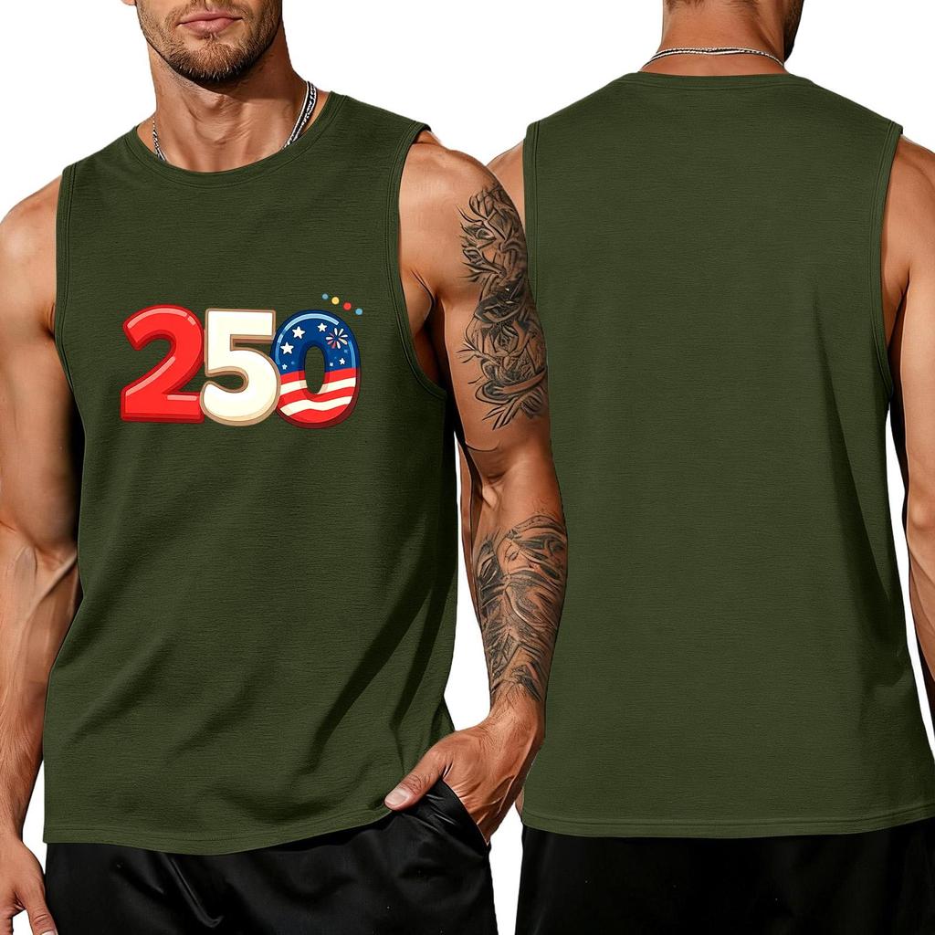 Men's Sleeveless Tank Top Casual Loose Fit Summer Muscle Shirt Lightweight Breathable Fabric Comfortable Daily Wear