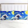Oil Painting Retro Style Waves Pattern Printed Quilt Cover Set Soft Comfortable Bedding Set Luxury Home Textiles Duvet Cover Set