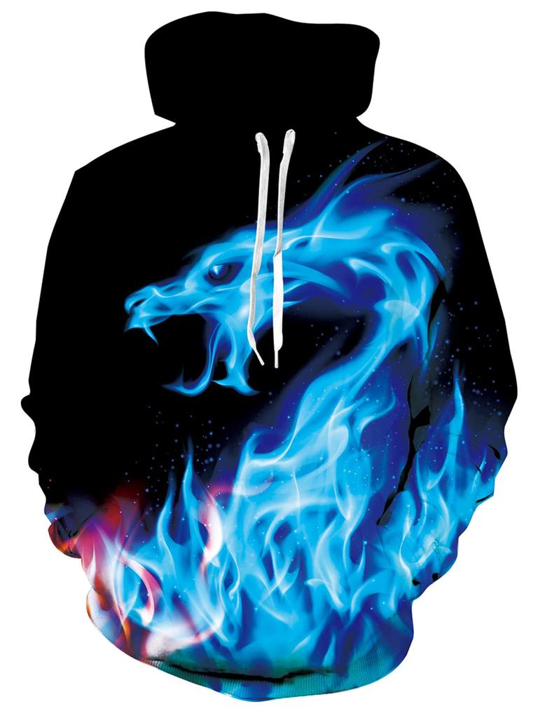 Men's Hoodies  Animal Cat Print 3D Patternv Hooded Spring Autumn Pullover Sweatshirt With Pocket Hoodie Streetwear Loose Comfortable