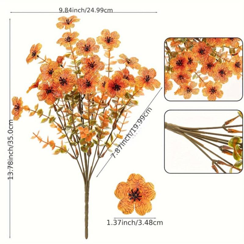

1 Bundle, Plastic Simulation Artificial Artificial Flower Eucalyptus Plant Violet Home Outdoor Decoration, Home Accessories