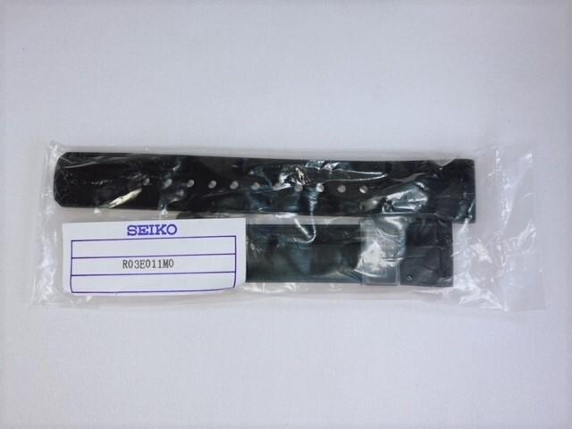 R03E011M0 SEIKO Prospex 20mm Silicone Band Black and Via (for SBDC153/ 6R35-01T0 Others) (Ships Nekoposu)