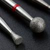 1/5Pcs Red Diamond Nail Drill Bit Milling Cutter for Manicure Electric Rotary Burr Cuticle Tools Accessories