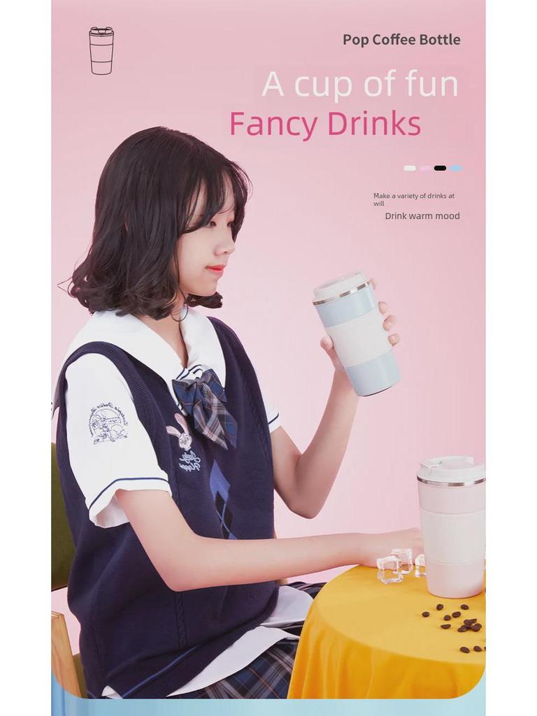 High-Value Ceramic Liner Insulated Travel Coffee Cup – Stylish, Portable, and Perfect for Girls On the Go