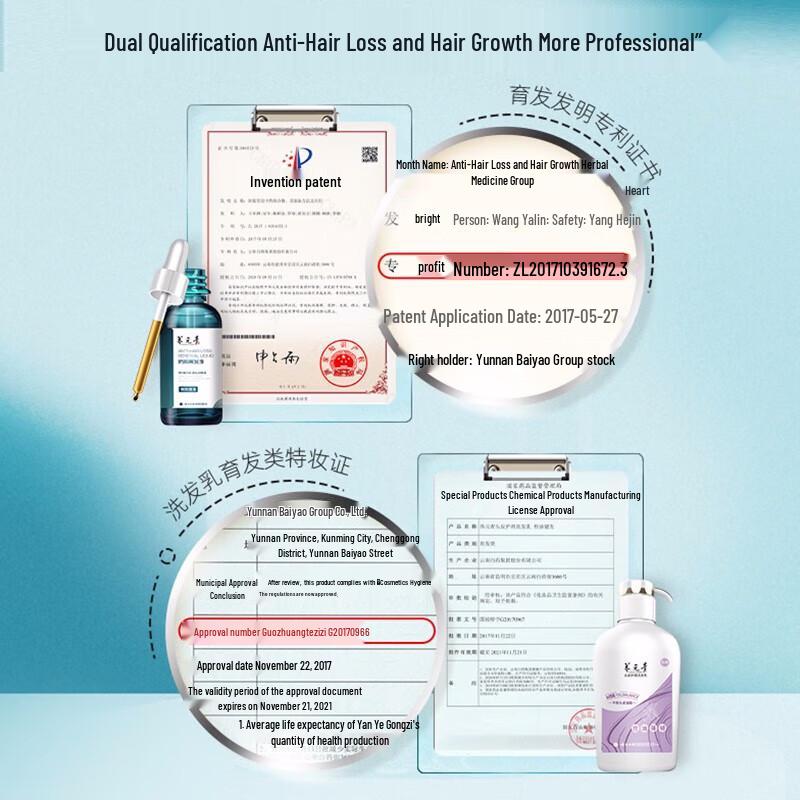Yunnan Baiyao Yang Yuan Qing Anti-Hair Loss Oil Control Strengthening Shampoo