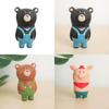 Wooden Handcrafted Bear Figurine Desk Decor With Inspirational Design For Gift Giving