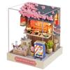 Mini casă de păpuși în miniatură Kit de bricolaj pentru casă mică, jucării de cameră, puzzle din lemn, artizanat, decorațiuni pentru dormitor, cu mobilier, casă de păpuși