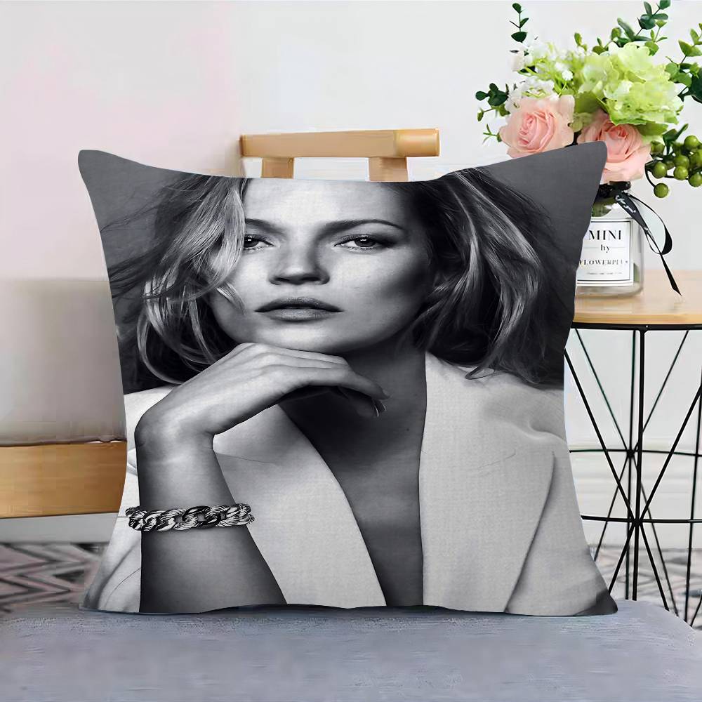 Model KKate Moss Personalized Pillow Cover Kids Bedroom Wild Party Decor Pillowcase Kid Birthday Shower Gift