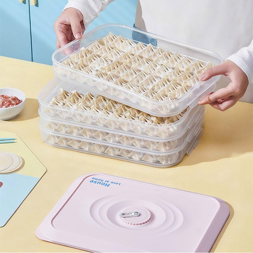 Multi-Layer Wonton Storage Box Stackable Frozen Dumpling Storage Box Dumpling Storage Box Kitchen