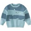 DAVE&BELLA Boys' Cartoon Striped Wool Pullover Sweater