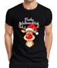Merry Christmas Rudolph Red Nose Santa Hat Kids Funny Mens T-Shirt-