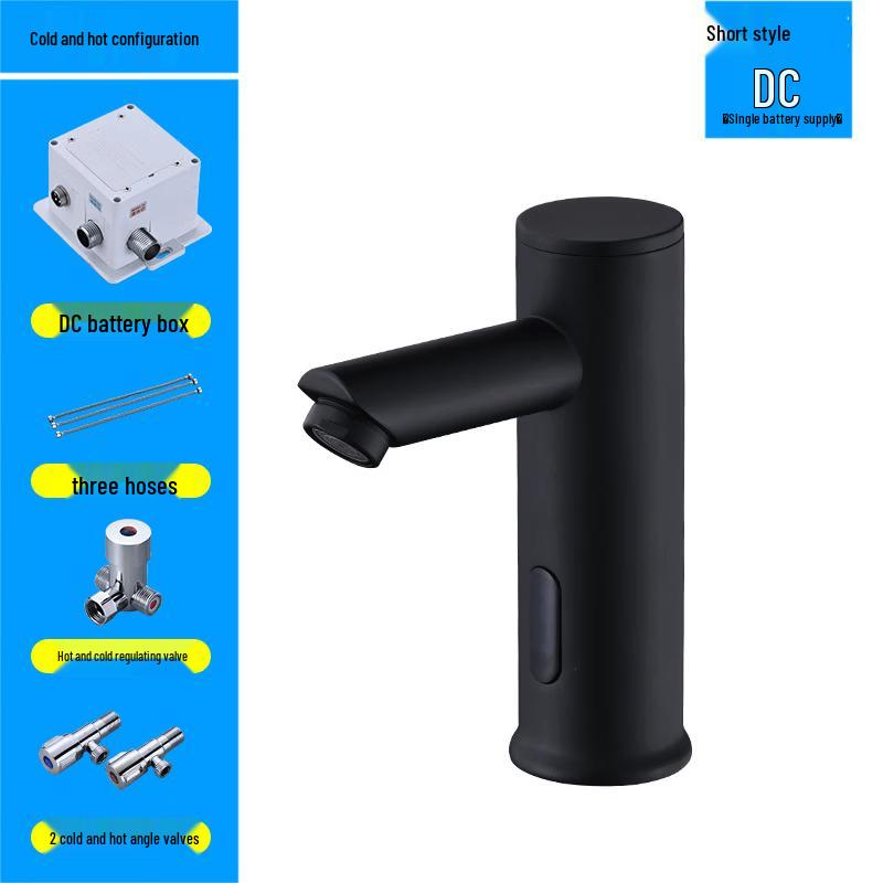 TLXT Black Automatic Hot & Cold Sensor Faucet