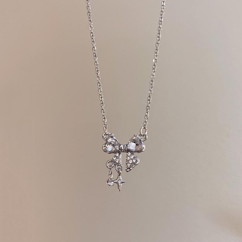 Y2K Trend Pink Planet Heart Zircon Necklaces Women Charm Aesthetic Clavicle Chain Pendent Necklace Party Jewelry Gifts