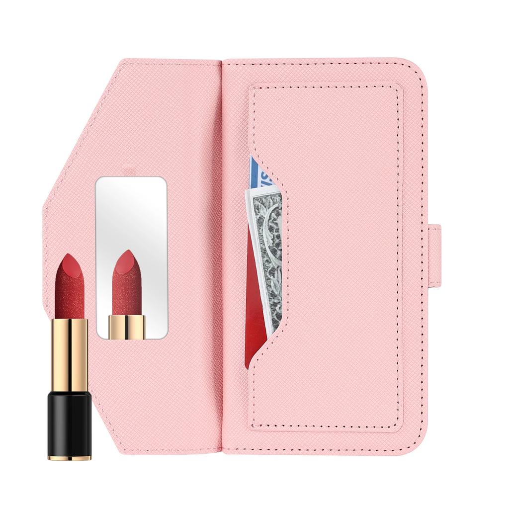 Lanyard Crossbody Wallet Case For iPhone 15 16 Pro Max 14 13 12 Mini 11 XR 8 SE 2025 Cards Slot Magnetic Stand Mirror Book Cover
