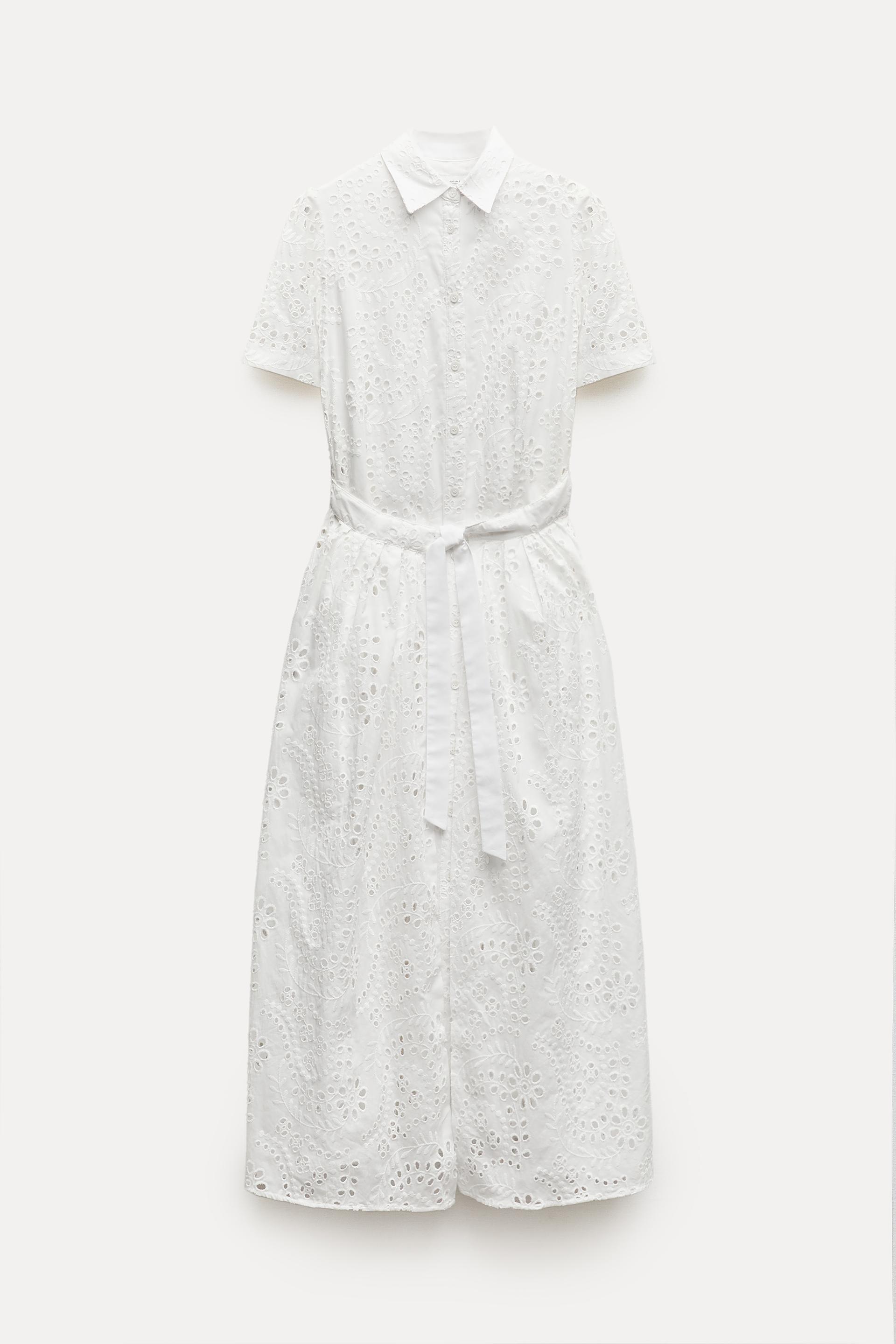 

ПЛАТЬЕ-РУБАШКА С ВЫШИВКОЙ ZW COLLECTION