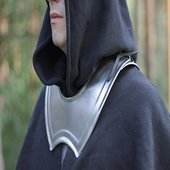 Ocelový nákrčník - Larp brnění - Cosplay - Kovová absorpce - Vyrobeno na zakázku - Larp obrana