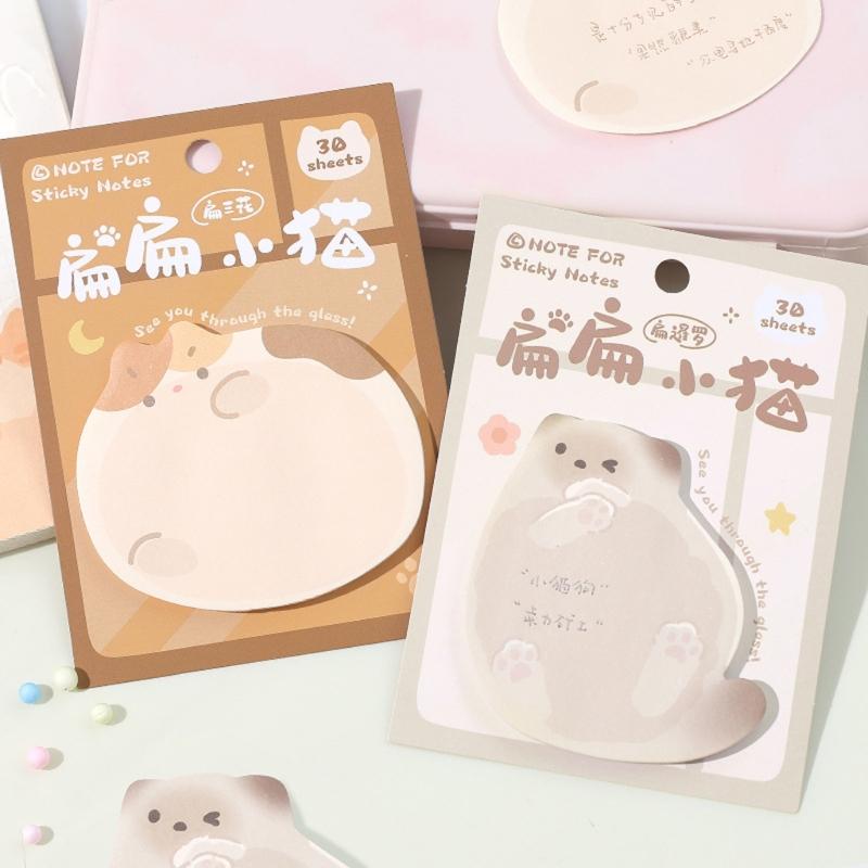 Carino Blocchetto Note Adesive per Animali Semplice Blocco Note Facile da Scrivere Blocco Note Multifunzionale Serie Gattino Note Adesive