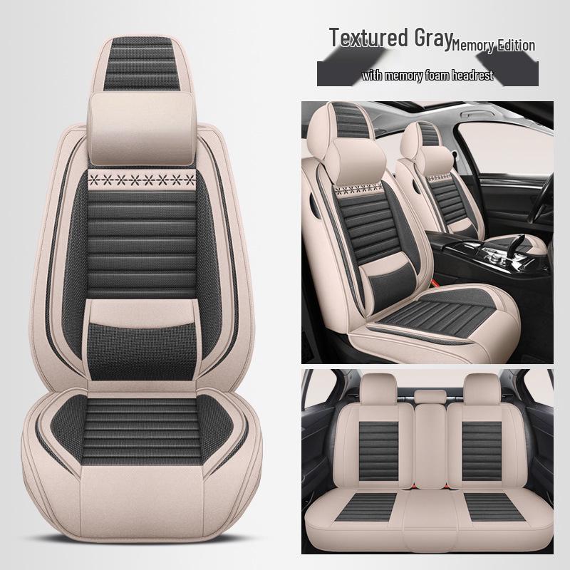 Linen Car Seat Cushion for Dongfeng Peugeot Models: 4008, 206, 207, 307, 408, 308, 2008, 5008