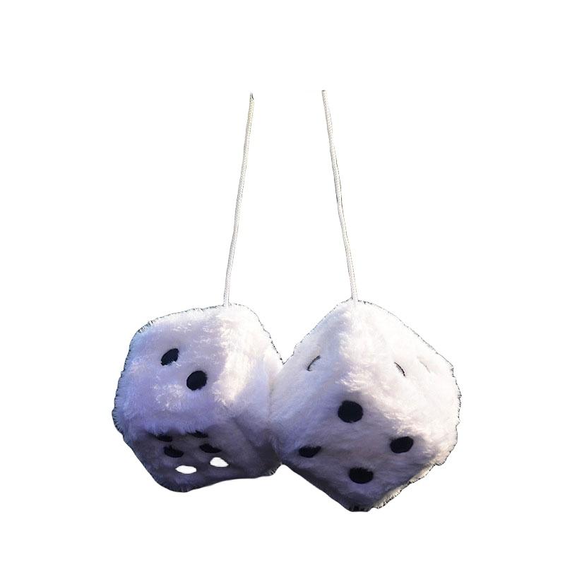 Soft Plush Dice Toy Hanging Decoration For Car Festive Ornament