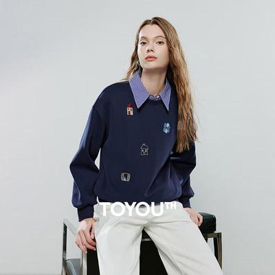 Chuyu Women's Graphene Embroidered Winter Sweatshirt