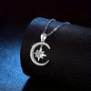 Elegant Crescent Star Pendant Necklace, Suitable for Daily Wear At Parties and Weddings, Bridesmaids' Mother's Day Birthday