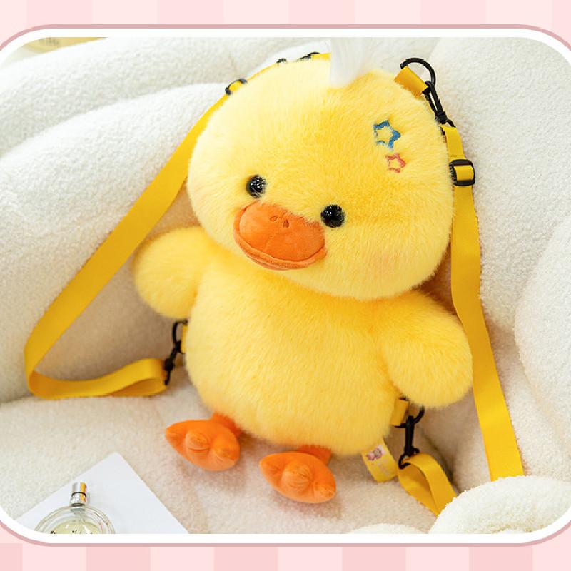 Cute Cartoon Dog Capybara Duck Plush Toy Backpack For Kids And Giftgiving