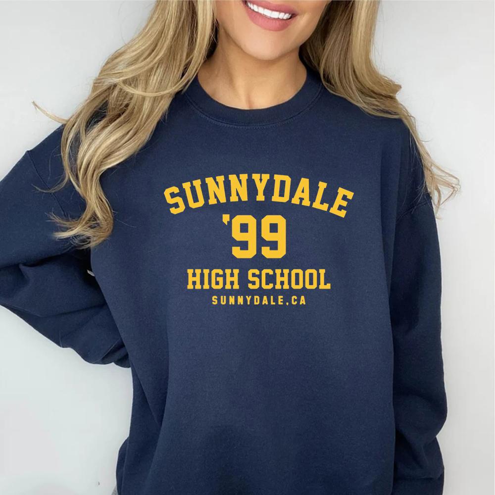 Sunnydale High School Unisex Sweatshirt Sunnydale Sweatshirt TV Show Inspired Hoodie Long Sleeve Crewneck Pullover Women Hoodies