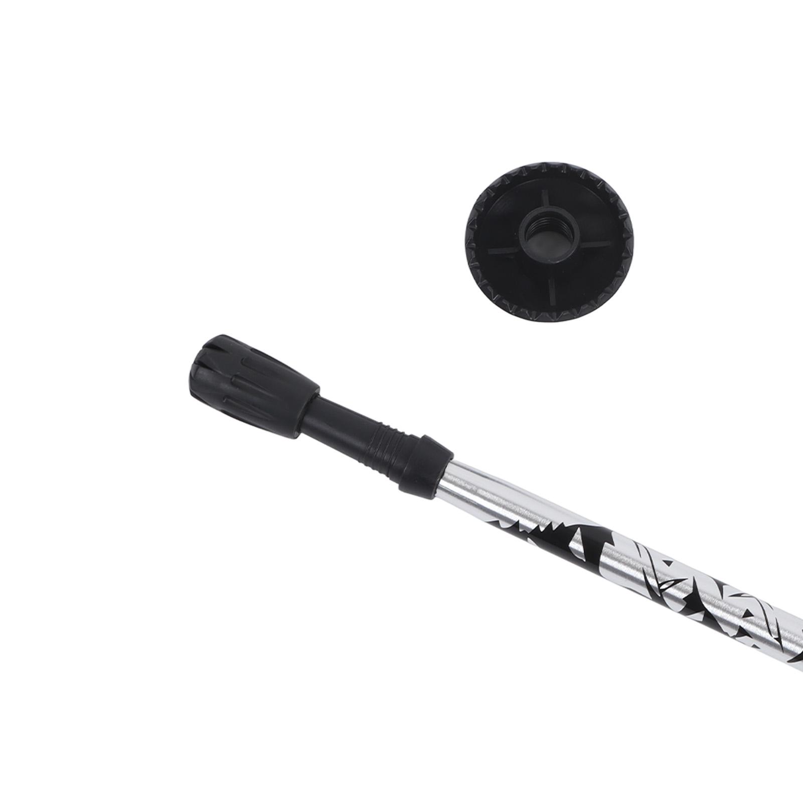 

king Pole Hiking Walking Stick 5 Fold Curved Handle Light for Outdoor Activity