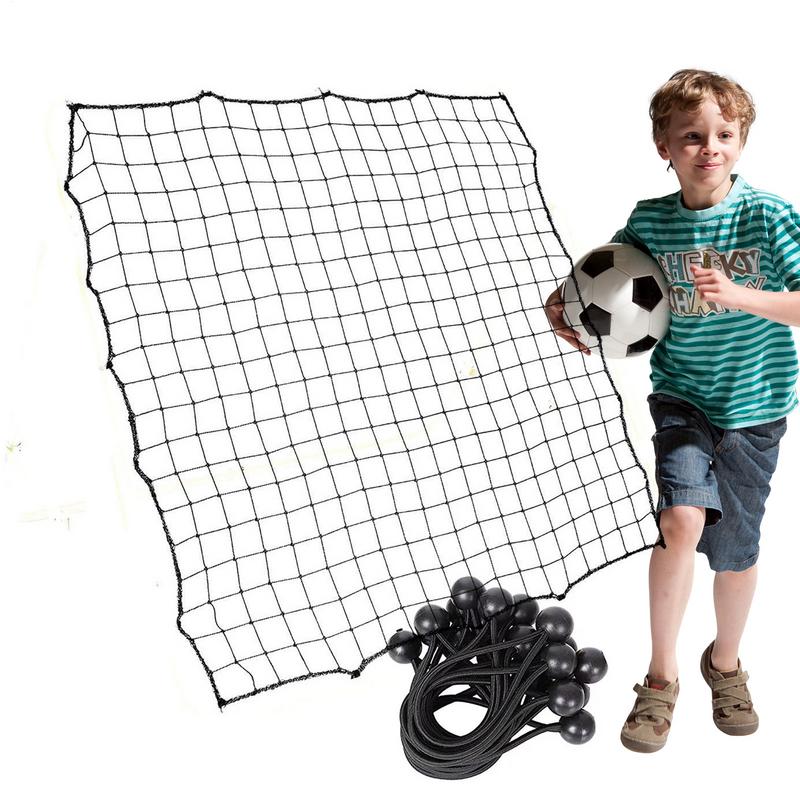 Soccer Rebounder Net With 20 Elastic Ropes Kickbacks Football Practice Net Target Goal Rebound Net Beginner Training Aid