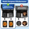 2 Piezas Bandeja de Silicona para Freidora de Aire Cesta para Hornear Pizza Pollo Frito Cesta de Silicona para Airfryer Accesorios de Revestimiento Rectangular para Sartén de Airfryer