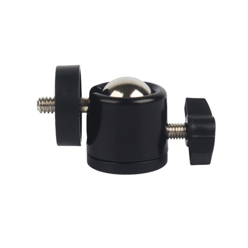 3/8 Metal Rotating Pan Tilt Head with Phone Holder & Tablet Tripod Mount for Live Broadcasts