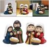 Holy Family Figurine Home Deor Baby Joseph Jesus Mary Mother Christmas Nativity Set Ornament for Church Living Room Office