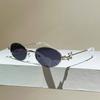 KAMMPT Oval Sunglasses with Rhinestones Women Vintage Fashion Outdoor Casual Shades 2026 New in Trendy Brand Design Sun Glasses