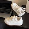 Leather thick-soled non-slip spring new simple thick-soled casual comfortable heightening sports shoes