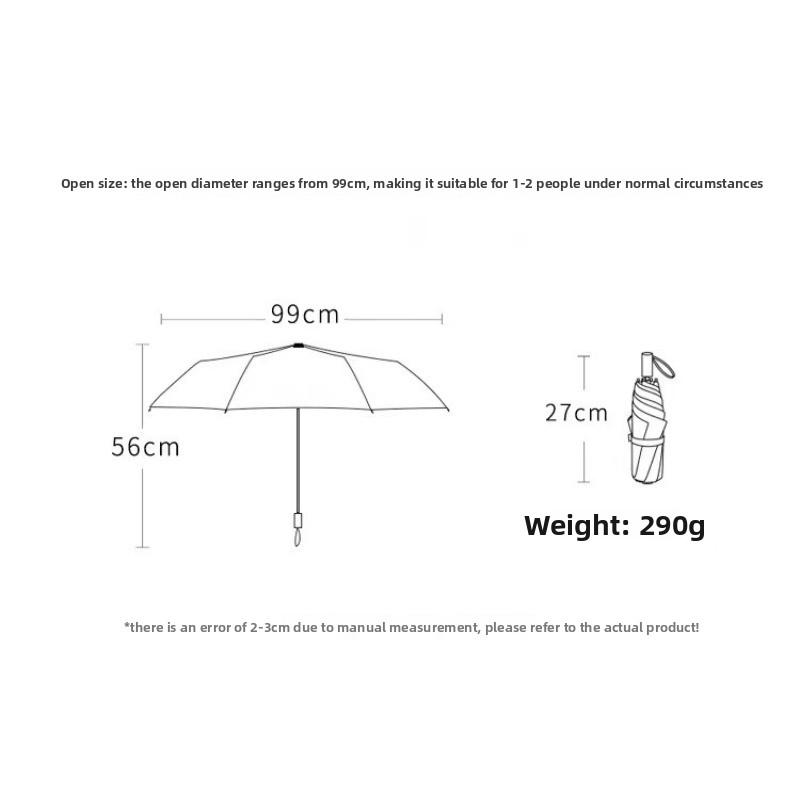 UV Protection Tri-fold Manual Handle Umbrella Vinyl Sunscreen Sun and Rain Dual-purpose Sun Umbrella Folding Umbrella