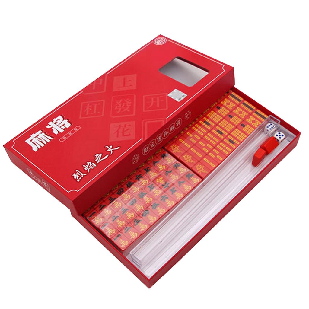 Portable Small Mahjong Set Mahjong Board Games For Adults Traditional Chinese Mahjong Tiles Outdoor Dormitory Travel Game