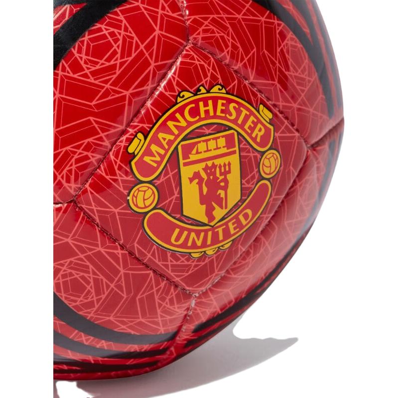 adidas Manchester United Size 1 Soccer Ball Synthetic Leather Machine Stitched Soccer Ball Unisex Red Black IA0923