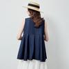 Chuyu Women's 2026 Summer Sleeveless Pleated Babydoll Blouse