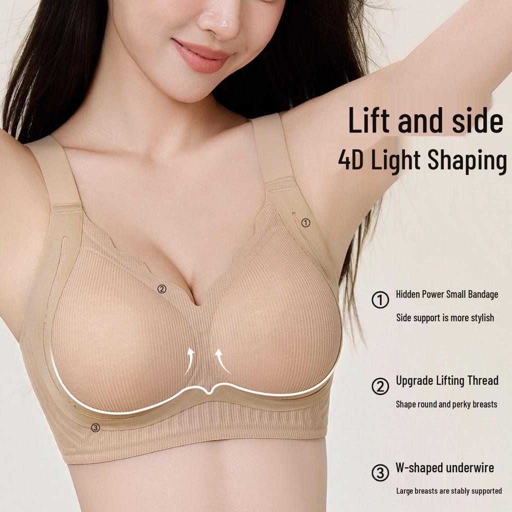 Women's Anti-Gravity Lift Bra - Seamless, Breathable, Adjustable, Anti-Sagging, Gathered Fit for Small Busts