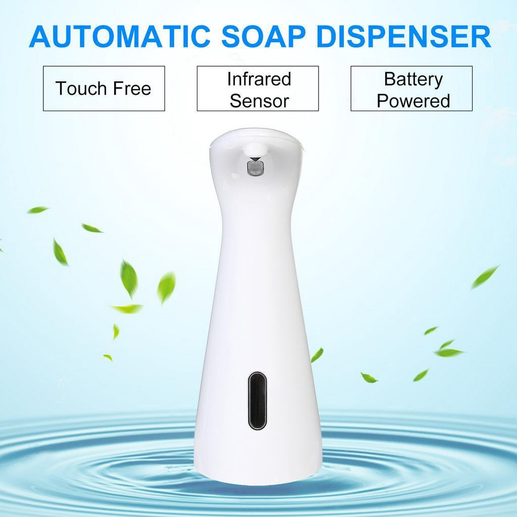 200ML Automatic Sensor Liquid Soap Dispensers Infrared Smart Sensor Touchless Sanitizer Dispenser for Kitchen Bathroom White White