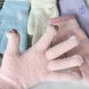 Elastic Knitted Gloves Thickened Fleece Lined Gloves Fashion Winter Gloves  for Women