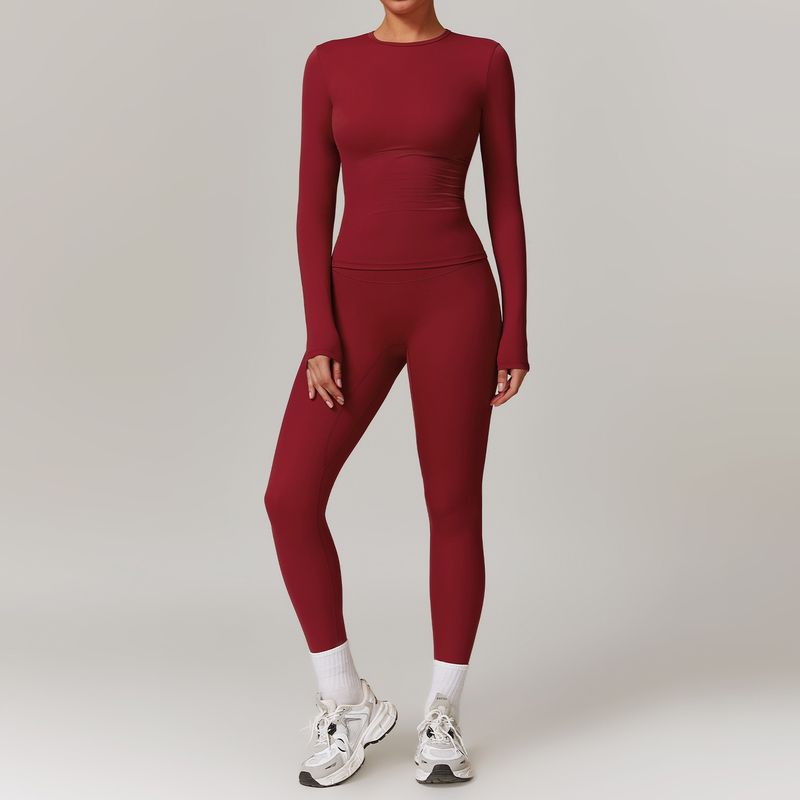 Guangzhou Zechuang Clothing Co., Ltd. European and American Tight Sanding Yoga Suit Quick-Drying Workout Clothes Winter Outdoor