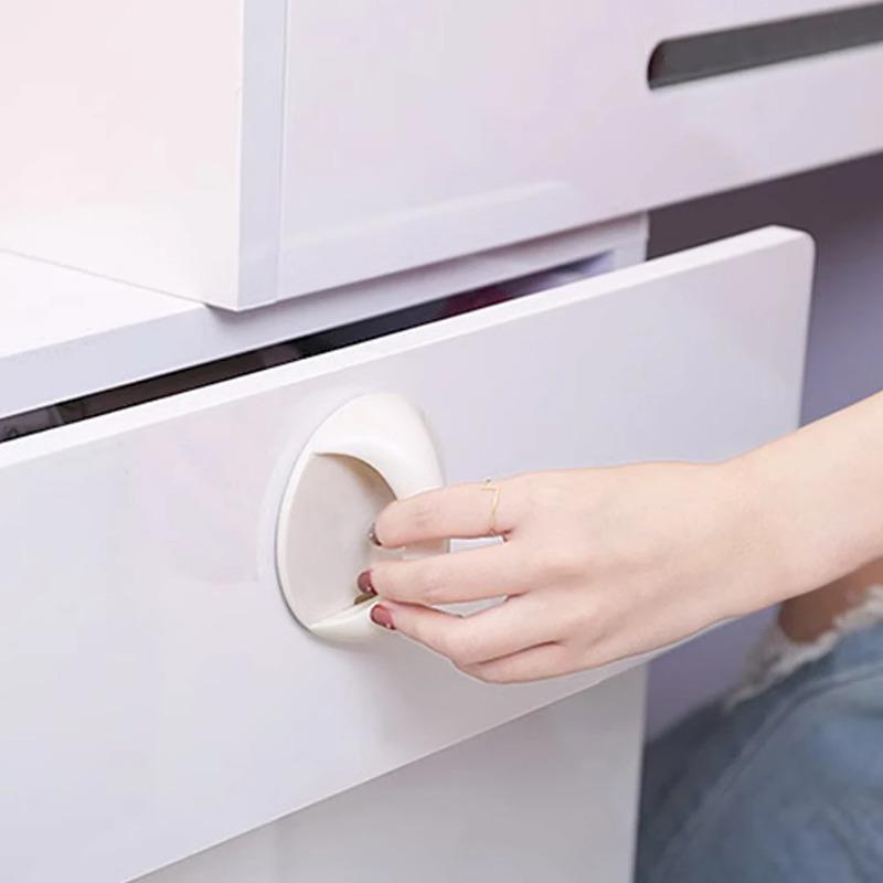 20PCS Self Adhesive Cabinet Drawer Handle Auxiliary Pull Handle for Glass Window Sliding Door Wardrobe Furniture Suction Cup Handle