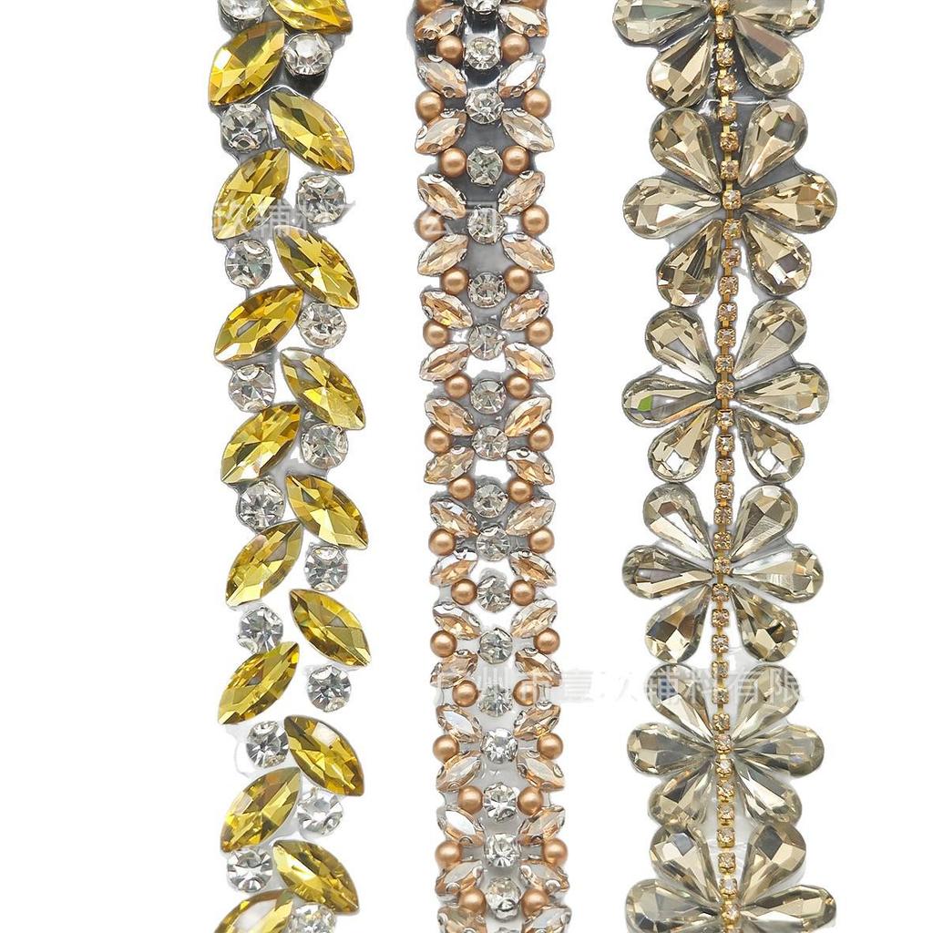 Corrente de Hotfix com Strass Marquise para Sapatos, Bolsas, Cintos, Coleiras, Roupas e Acessórios de Joalheria DIY