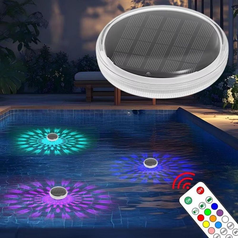 Solar Powered Solar Floating Pond Light 12 Modes Multi Color Changing Solar Water Drift Lamp Timed High Quality