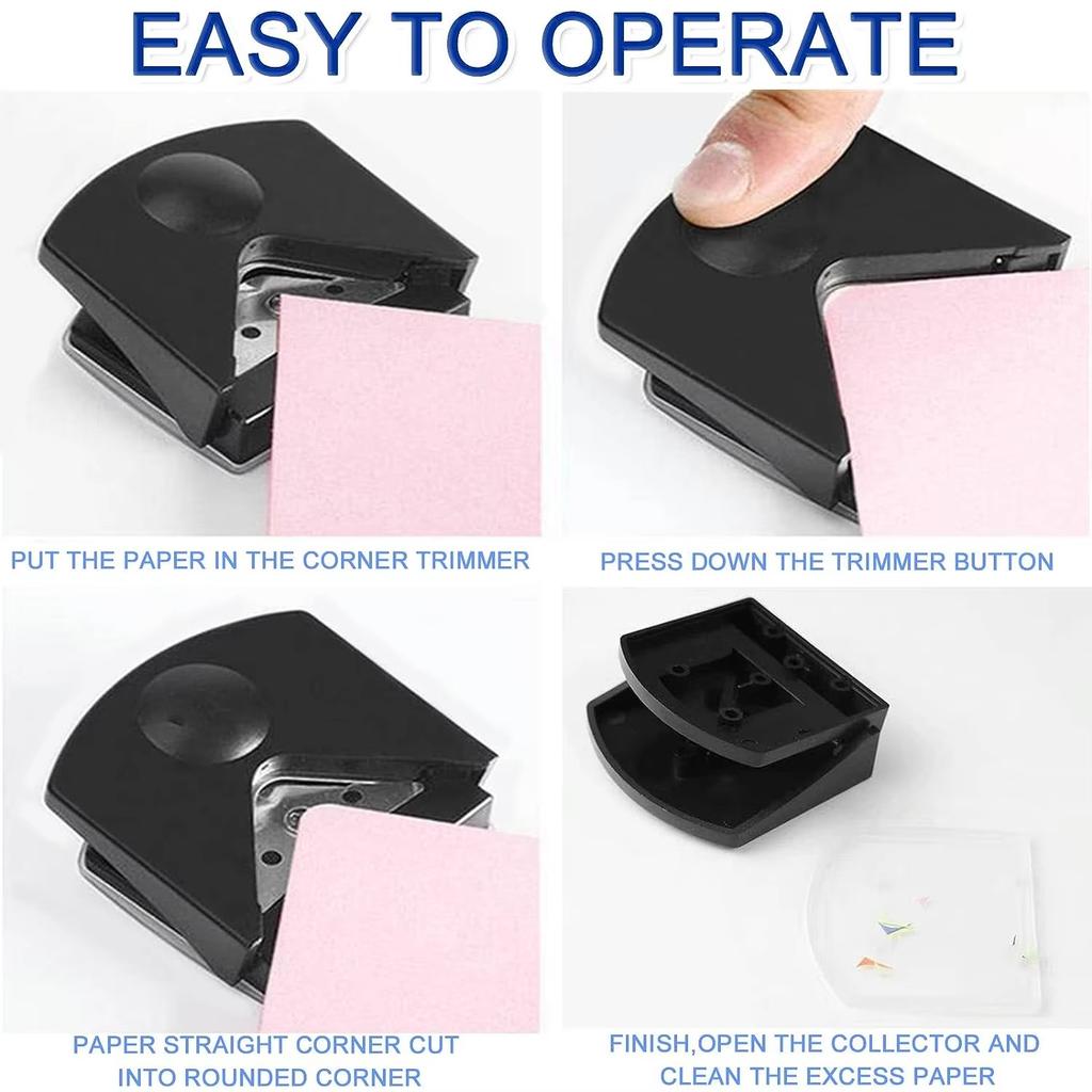Corner Rounder R4 Corner Punch Portable Paper Trimmer for Card Photo Cutting DIY Craft Scrapbooking Circle Cutter Button Maker